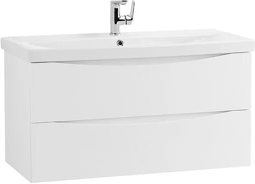 Тумба-умывальник подвесная BelBagno MARINO-CER 100 Bianco Lucido MARINO-CER-1000-2C-SO-BL-P+BB-0324-100-LVB