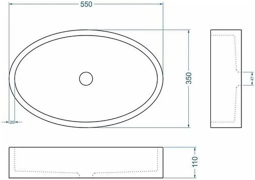 Раковина Uperwood UPD Rome чёрный матовый 291020323