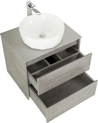 Тумба-умывальник подвесная BelBagno KRAFT 60 Cemento Grigio KRAFT-600-2C-SO-CG+