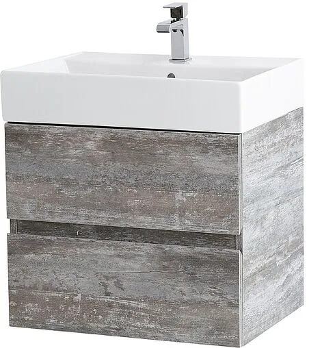 Тумба-умывальник подвесная Cezares Molveno 46 60 Legno Grigio MOLVENO 46-60-2C-SO-LG+CZR-MIL-60-LVB