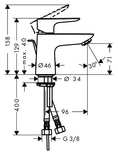 Смеситель для раковины Hansgrohe Talis E 80 хром 71700000