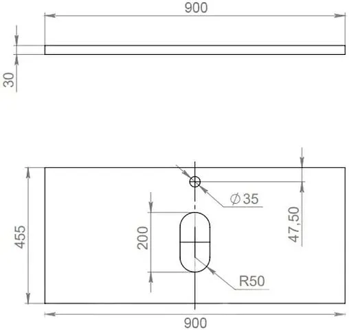 Столешница Uperwood UPD Tanos чёрный матовый 293020563