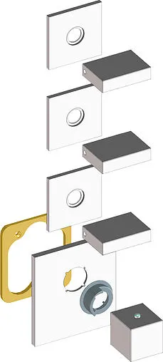 Термостат для 3 потребителей Bossini Rectangular хром Z033205.030