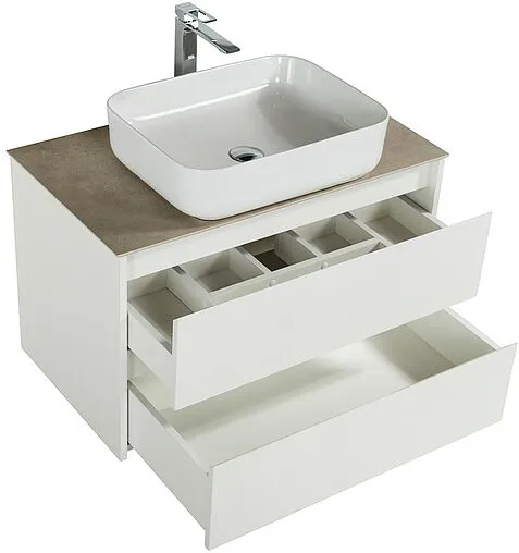 Тумба-умывальник подвесная BelBagno KRAFT 80 Bianco Opaco KRAFT-800-2C-SO-BO+