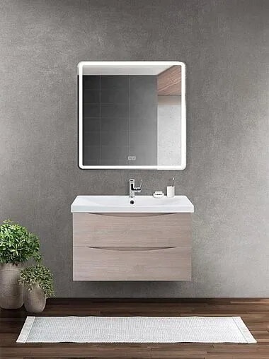 Тумба-умывальник подвесная BelBagno MARINO-CER 100 Rovere Grigio MARINO-CER-1000-2C-SO-RG-P+BB-0324-100-LVB