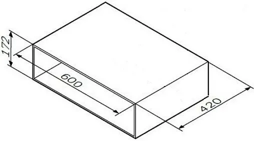 Полка Am.Pm Gem 60 орех M90OHX0600NF