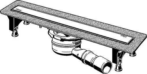 Лоток душевой Set 720мм h=95мм 0.55л/сек Viega Advantix 4983.10 с решеткой Visign ER10 753160