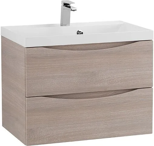 Тумба-умывальник подвесная BelBagno MARINO 70 Rovere Grigio MARINO-700-2C-SO-RG-P+BB700/450-LV-MR-AST