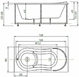 Ванна акриловая Aquatek Афродита 150x70 L с фронтальной панелью с каркасом (вклеенный) AFR150-0000016