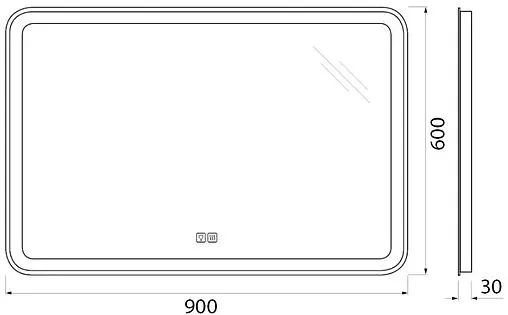 Зеркало с подсветкой BelBagno MARINO 90x60 с подогревом SPC-MAR-900-600-LED-TCH-WARM