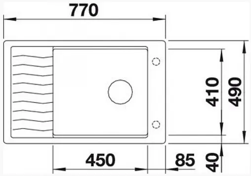 Мойка кухонная Blanco Elon XL 6 S-F 77 черный 525884