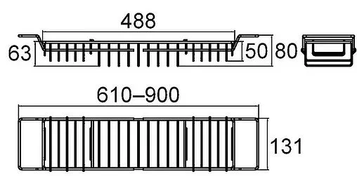 Полка Milardo Shelf хром 102W000M44