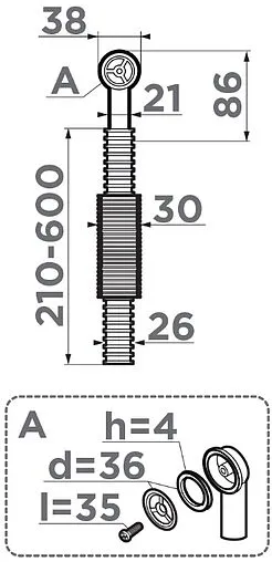 Круглый перелив для мойки Omoikiri OV-1-R-AB022 античная латунь 4998035