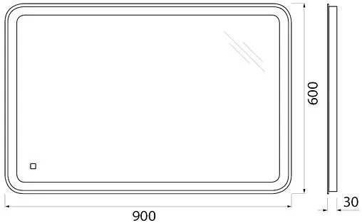 Зеркало с подсветкой BelBagno MARINO 90x60 SPC-MAR-900-600-LED-TCH