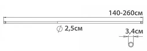 Карниз для ванны телескопический Fixsen белый 51-013