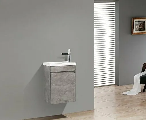 Тумба-умывальник подвесная BelBagno PIETRA MINI 40 R Stucco Cemento PIETRA MINI-400-1A-SO-SCM-R+BB-460-PM-LVB