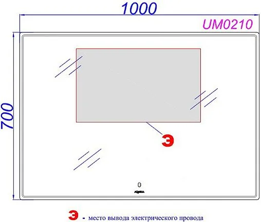 Зеркало с подсветкой Aqwella UM 100 UM0210