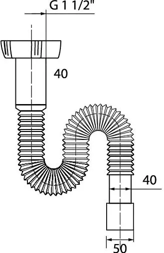Сифон гофрированный для мойки Wirquin 30717993