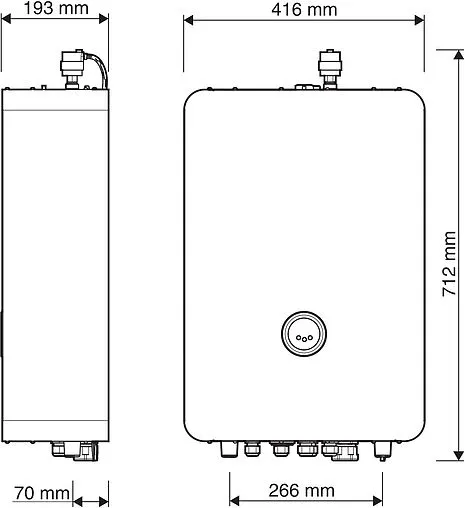 Котел электрический одноконтурный 24кВт Bosch Tronic Heat 3000 24 7738502581