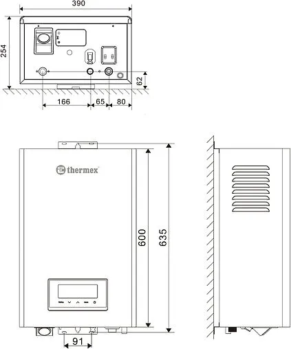 Котел электрический одноконтурный 12кВт Thermex Skif 5-12 Wi-Fi 511301