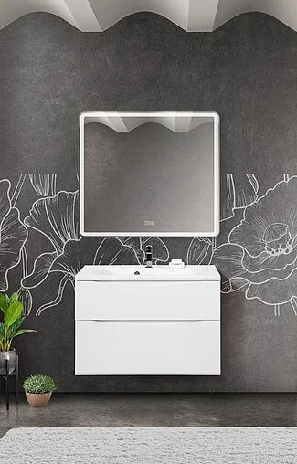 Тумба под умывальник подвесная BelBagno MARINO-H60 90 Bianco Lucido MARINO-H60-900-2C-SO-BL-P