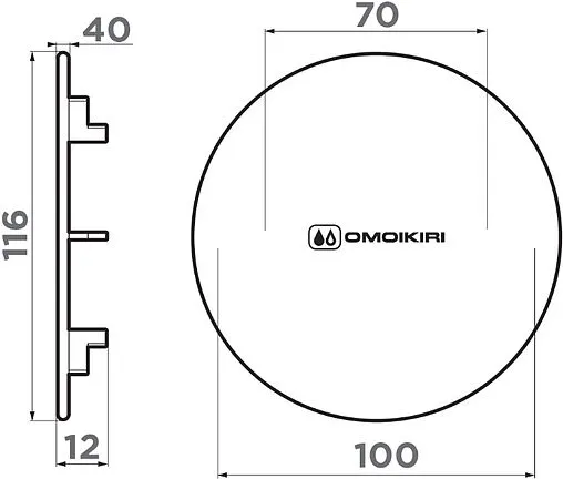 Декоративная накладка для выпуска Omoikiri DEC-IN нержавеющая сталь 4957061