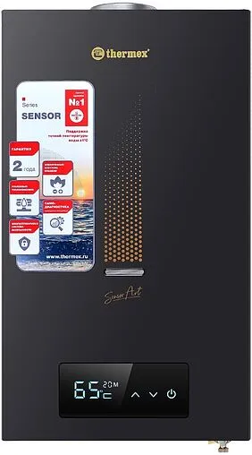 Водонагреватель проточный газовый Thermex Sensor S 20 MD (Art Black) 351111