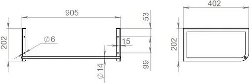 Консоль подвесная Uperwood UPD Tanos 90 бук светлый 291020555+