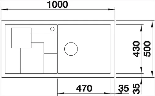 Мойка кухонная Blanco Sity XL 6S 100 R белый/лимон 525055