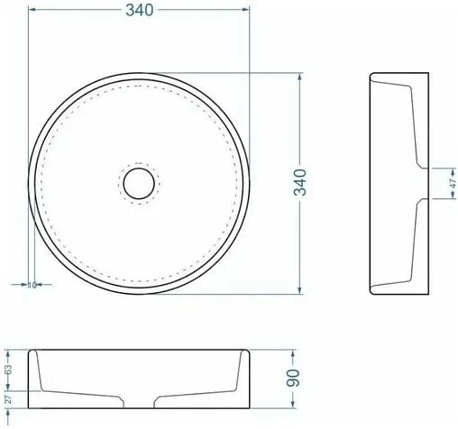 Раковина Uperwood UPD Round чёрный матовый 291020316