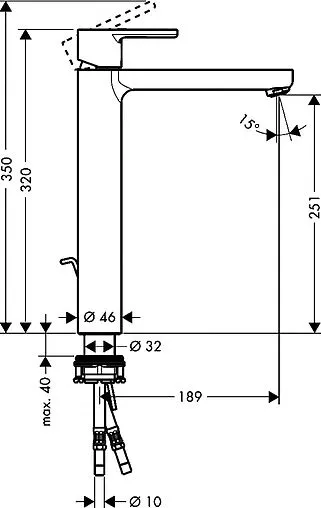 Смеситель для раковины Hansgrohe Metris S 260 хром 31022000