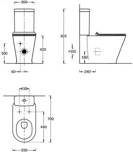 Унитаз-компакт безободковый Kerama Marazzi Plaza белый PLMR.wc.01+PLMR.cis.01