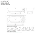 Ванна из искусственного камня Esse Marajo 190x90 R белый