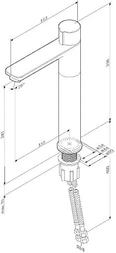 Смеситель для раковины Am.Pm X-Joy чёрный матовый F85A92522