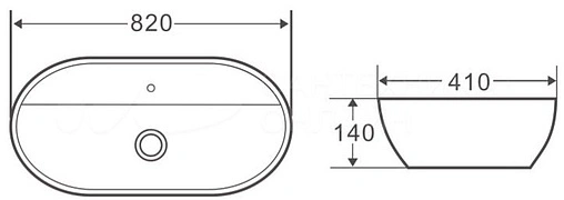 Раковина BelBagno 82 белый BB1347