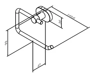 Держатель туалетной бумаги Am.Pm Sense L хром A7434100 Держатель туалетной бумаги Am.Pm Sense L хром A7434100, 2
