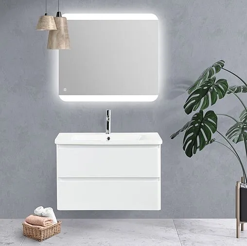 Тумба-умывальник подвесная BelBagno ALBANO-CER 105 Bianco Lucido ALBANO-CER-1050-2C-SO-BL+12105-KL