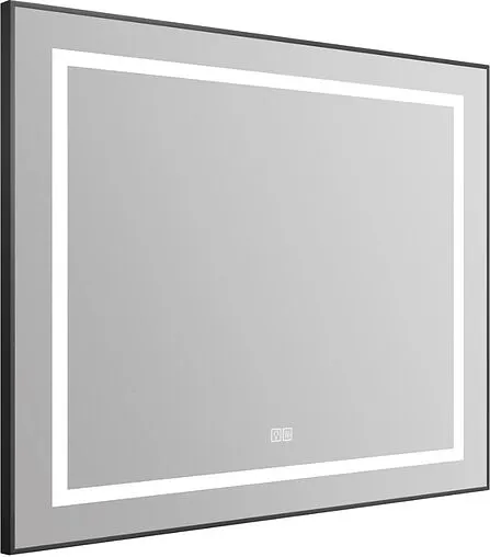 Зеркало с подсветкой BelBagno KRAFT 88.5x78.5 NERO с подогревом чёрный SPC-KRAFT-885-785-TCH-WARM-NERO