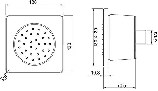 Душевая форсунка Aquatek хром AQ2099CR