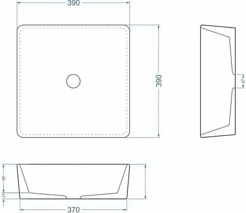 Раковина Uperwood UPD Square чёрный матовый 291020317