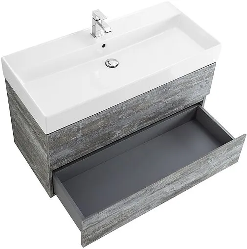 Тумба-умывальник подвесная Cezares Molveno 46 80 Legno Grigio MOLVENO 46-80-2C-SO-LG+CZR-MIL-80-LVB