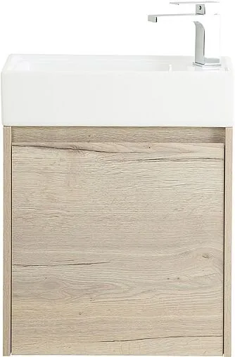 Тумба-умывальник подвесная BelBagno KRAFT MINI 50 R Rovere Galifax Bianco KRAFT MINI-500/260-1A-SO-RGB-R+7045-KL