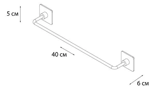 Полотенцедержатель Fixsen Square хром FX-93101