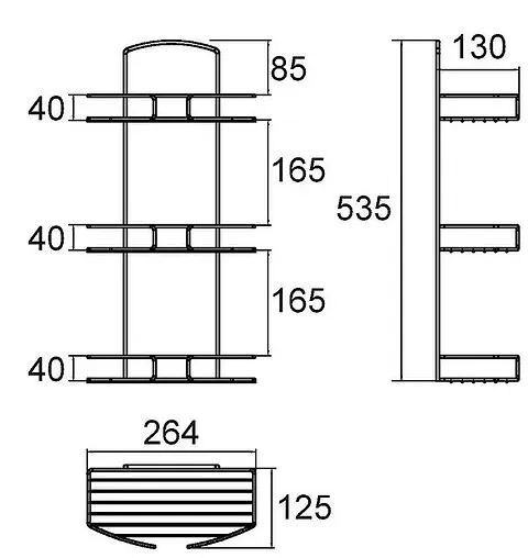 Полка Milardo Shelf хром 013W030M44