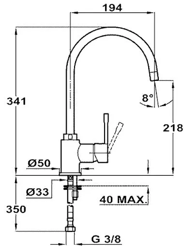 Смеситель для кухни Teka SP 995 чёрный металлик 55995020Q