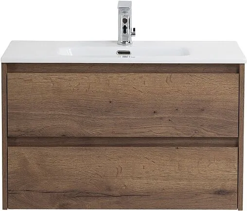 Тумба-умывальник подвесная BelBagno KRAFT 39 80 Rovere Tabacco KRAFT 39-800/390-2C-SO-RT+BB800/390ETL