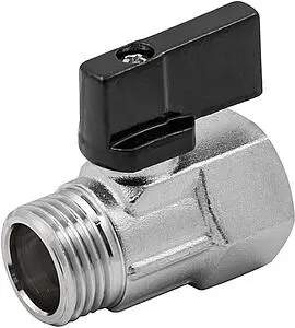 Кран шаровый мини ¼"в x ¼"н Elsen Mini EV93.1414 Кран шаровый мини ¼"в x ¼"н Elsen Mini EV93.1414, 1