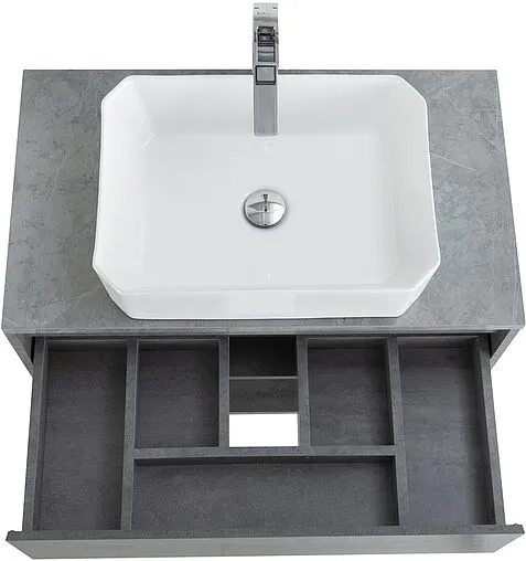 Тумба-умывальник подвесная BelBagno KRAFT 80 Cemento Grigio KRAFT-800-1C-SO-CG+