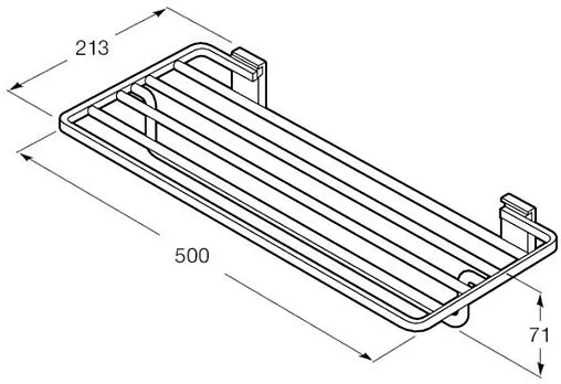 Полка для полотенец Roca Rubik хром 816848001