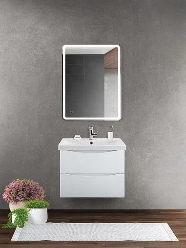 Тумба-умывальник подвесная BelBagno MARINO-CER 60 Bianco Lucido MARINO-CER-600-2C-SO-BL-P+BB-0320-60-LVB